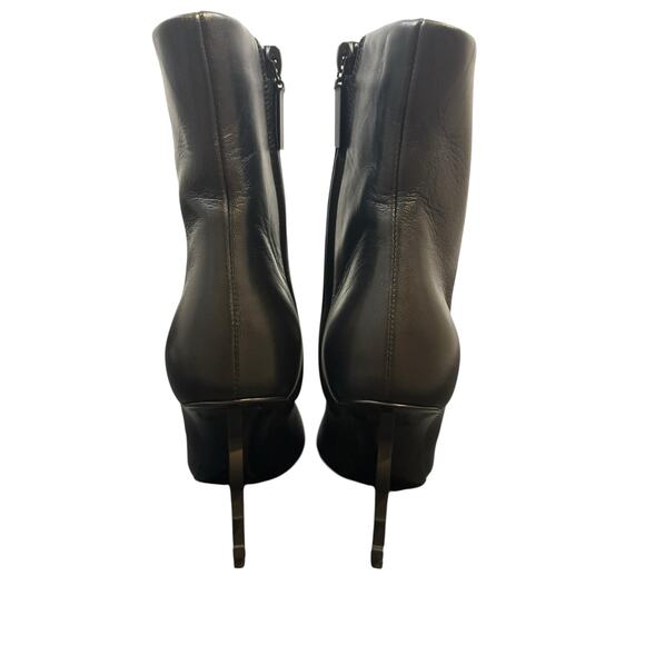 Saint Laurent Opyum YSL Ankle Booties Sculpted Heel Leather Statement Winter 5.5 - Picture 9 of 14